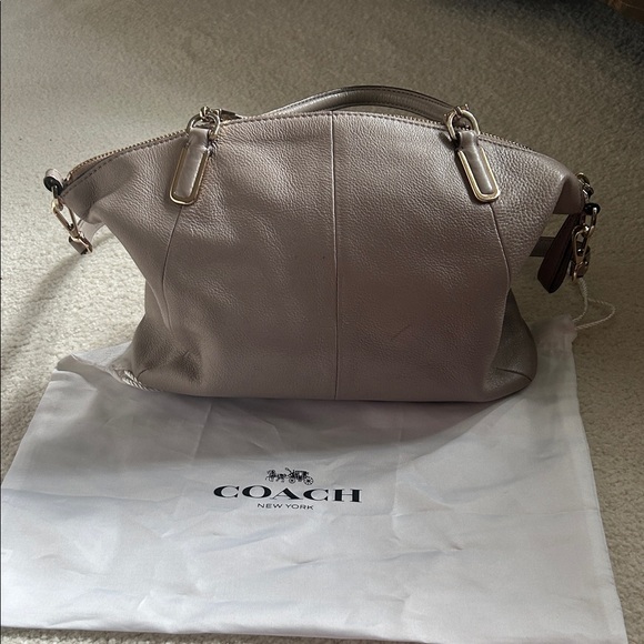 Coach Gray Leather Shoulder Bag - Picture 2 of 10